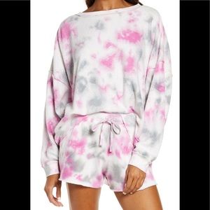 Free People Kelly Washed Tie Dye Sweatshirt set M